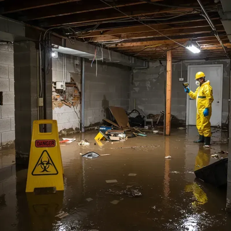 Flooded Basement Electrical Hazard in Carbon County, PA Property