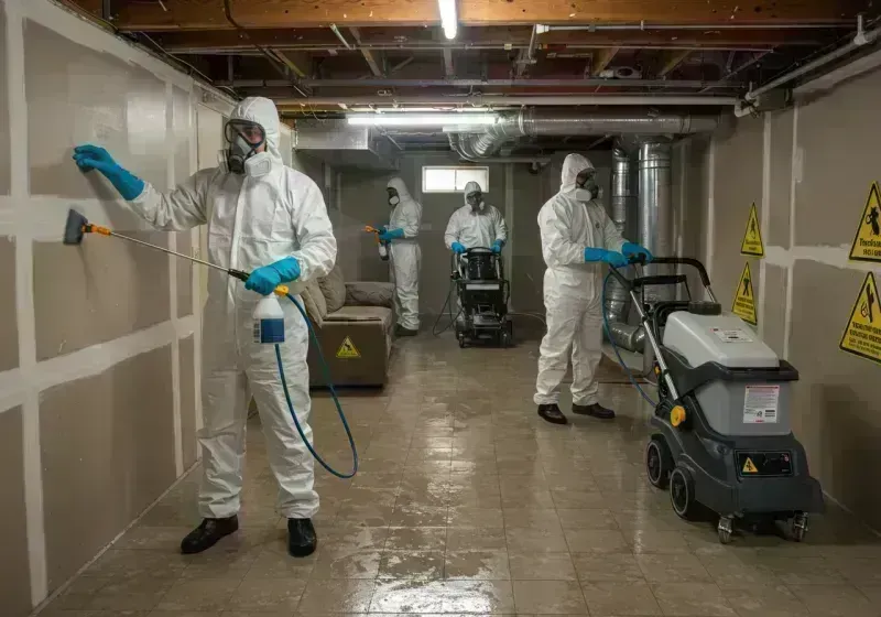 Basement Moisture Removal and Structural Drying process in Carbon County, PA